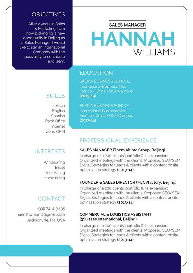 A clean format and layout will help you create that perfectly great resume