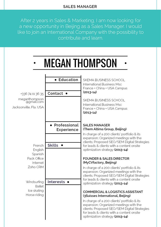 A modern format for a modern resume template -- the best choice you have!