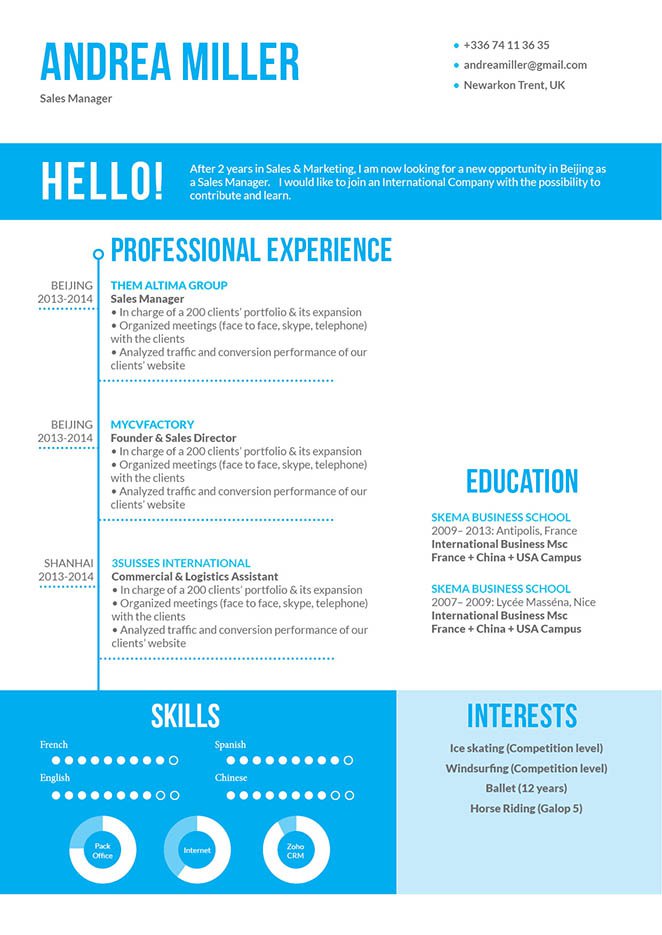 Give your recruiter an impressive professiona resume template with this CV format