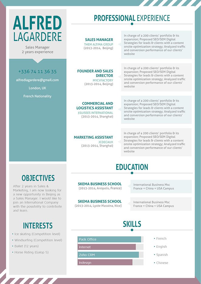 Functional and clean format for all job types. A professional resume template you need!