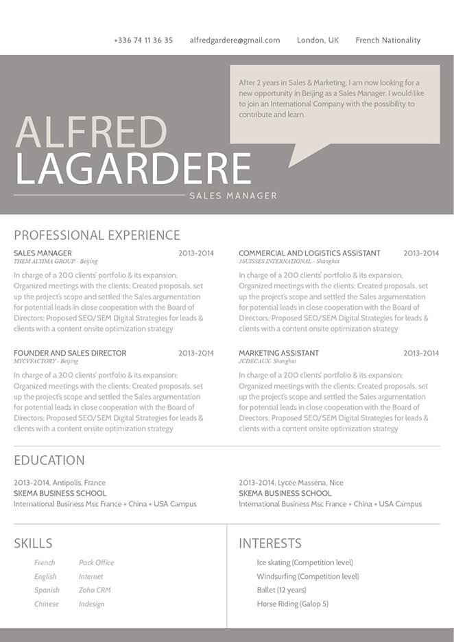 A functional professional CV for all jobs!