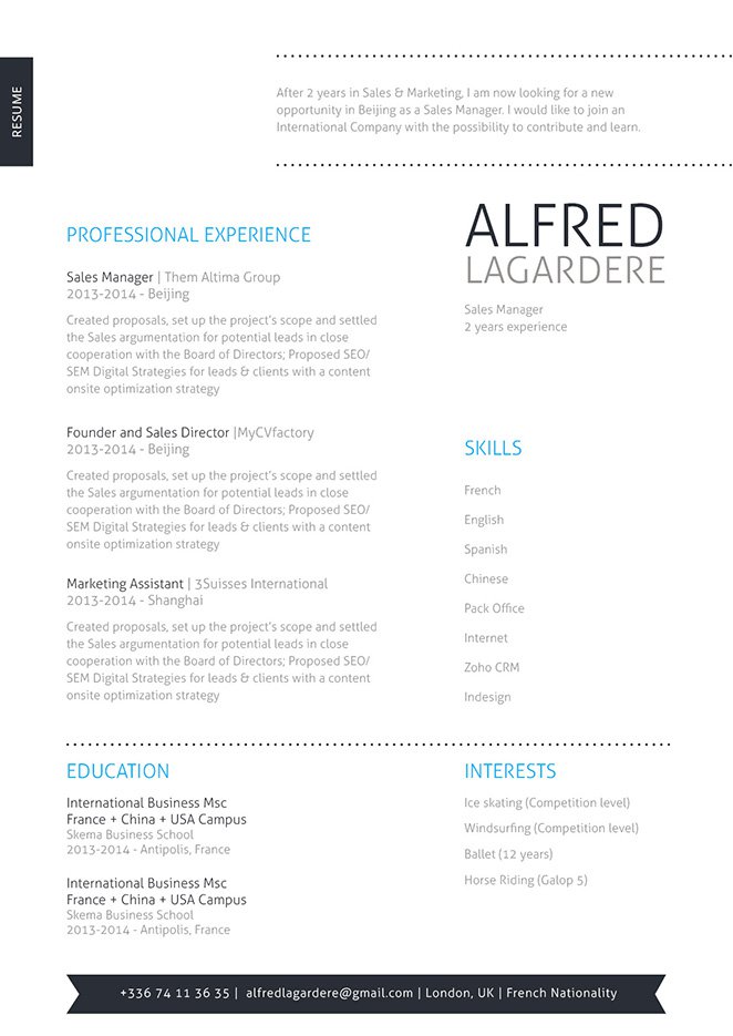 A clean and professional good resume template