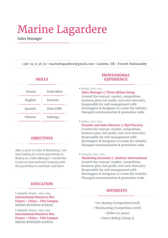 Build your resume with this good resume template that comes with an excellent design and format.
