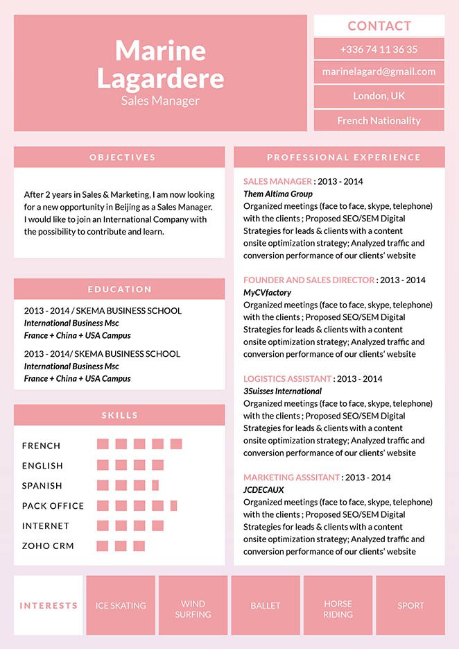 All recruiters will love this standard resume template thanks to its professional format and design.