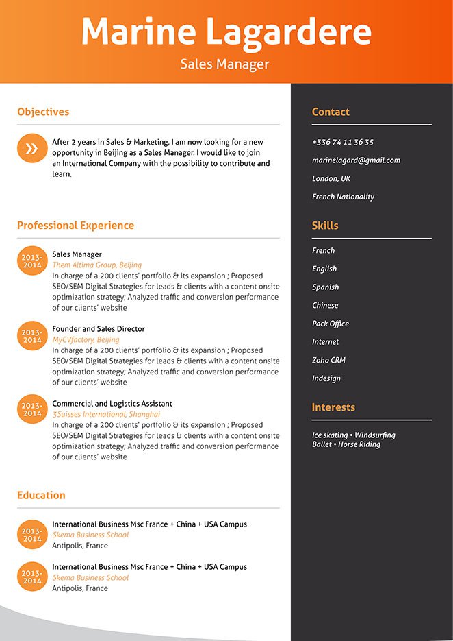 Format made to emphasize all the essential points. An effective resume template for sure!