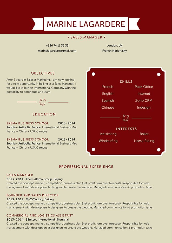 A simple resume with an effective format sure to get you that dream job!