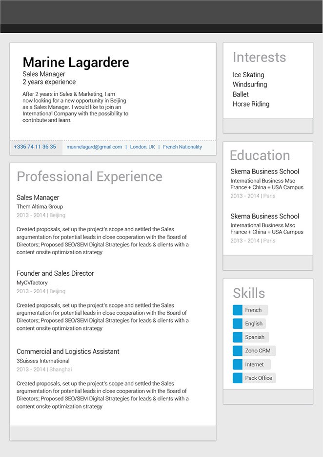 Good format and comprehensive design, the great resume template for all!