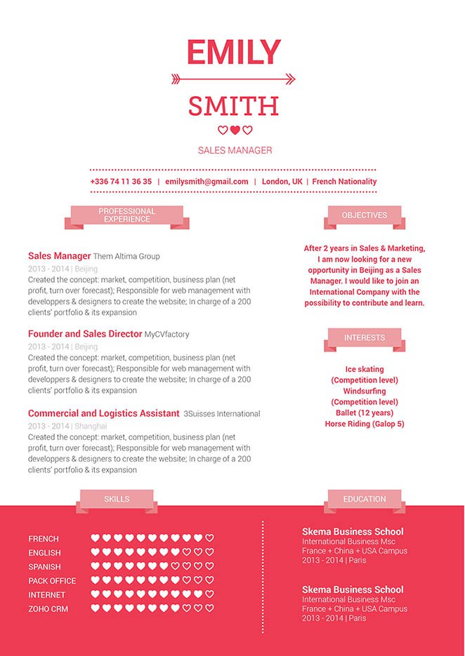 Clean and well-formatted great resume template