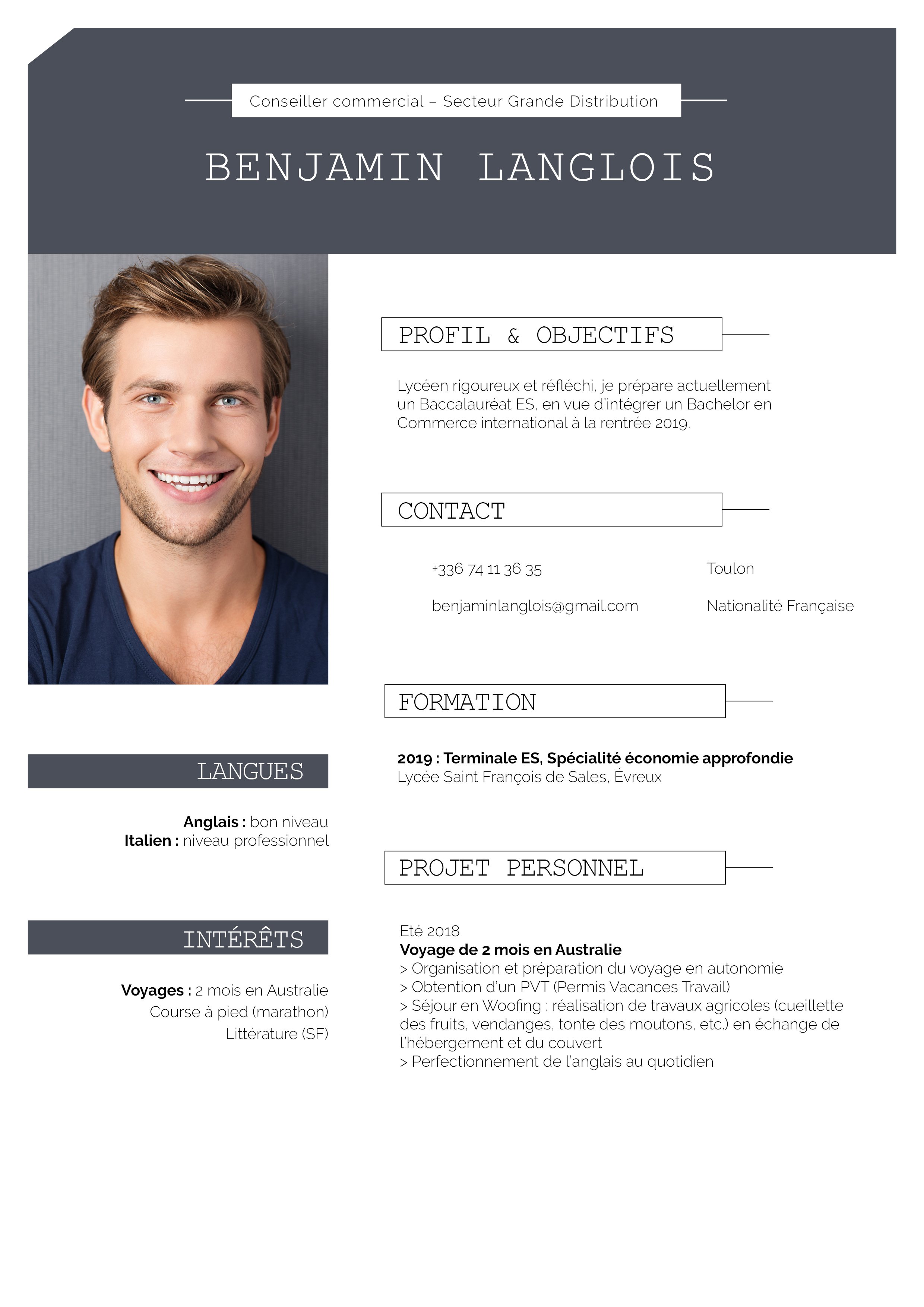 Faire Un Cv Pour Un Stage