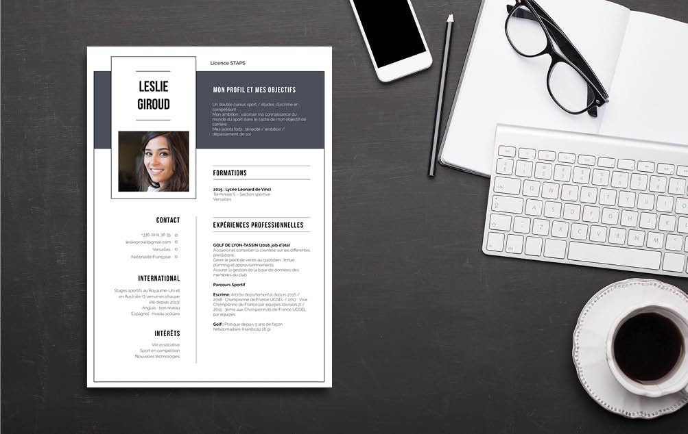 contenu parcours sup 7 C.jpg Un CV exemple type pour parcoursup, pour jeunes lycéens sans expérience. Mycvfactory vous aide!