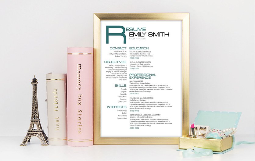 The font styles used in this template make for a good resume!