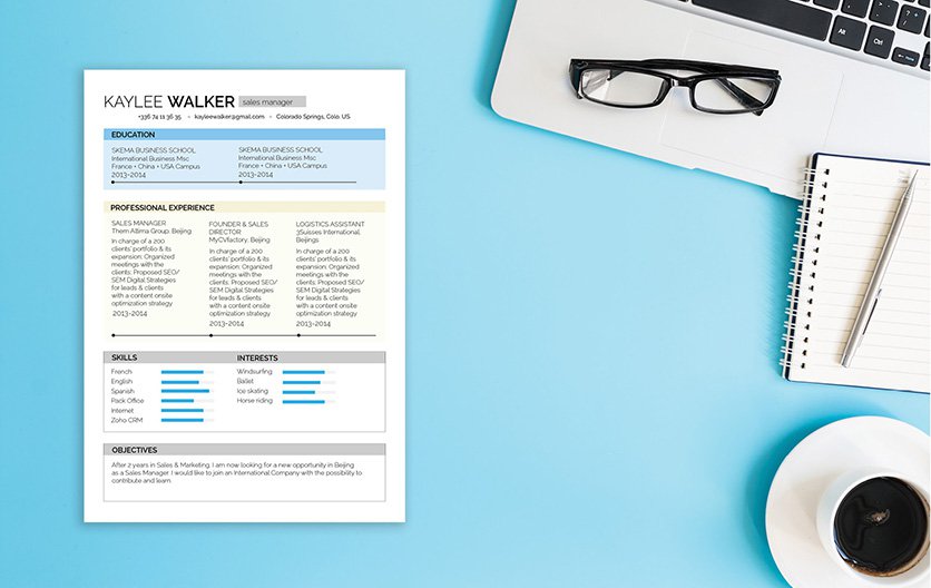 A professional CV that has all the pertinent information made readily avaialbe to the reader