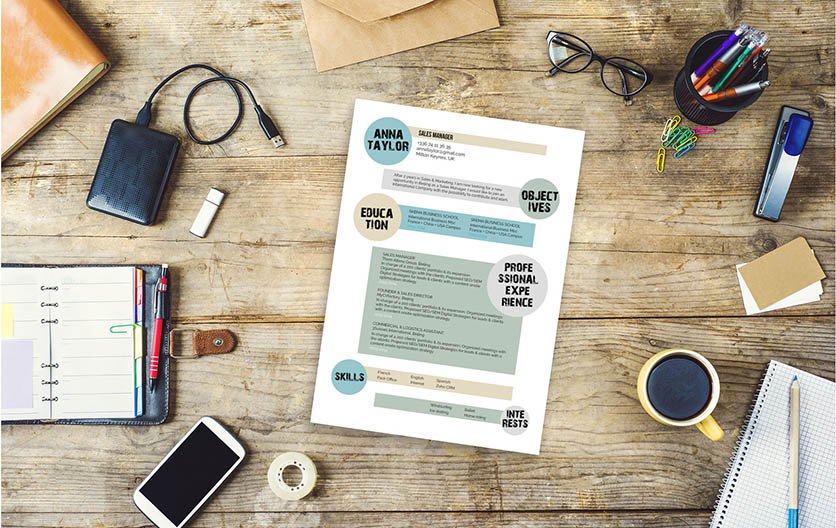 The best resume format out there! A great balance of colors and designs!