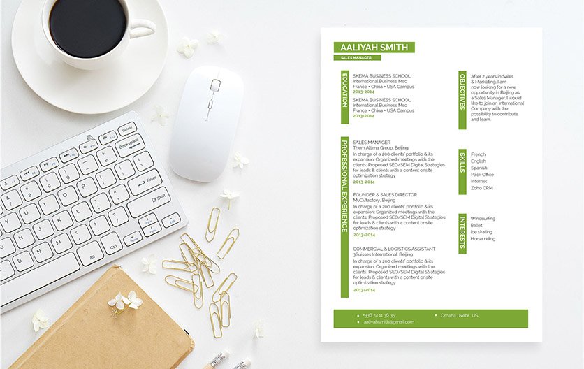 A creatively crafter professional resume template that will get you hired