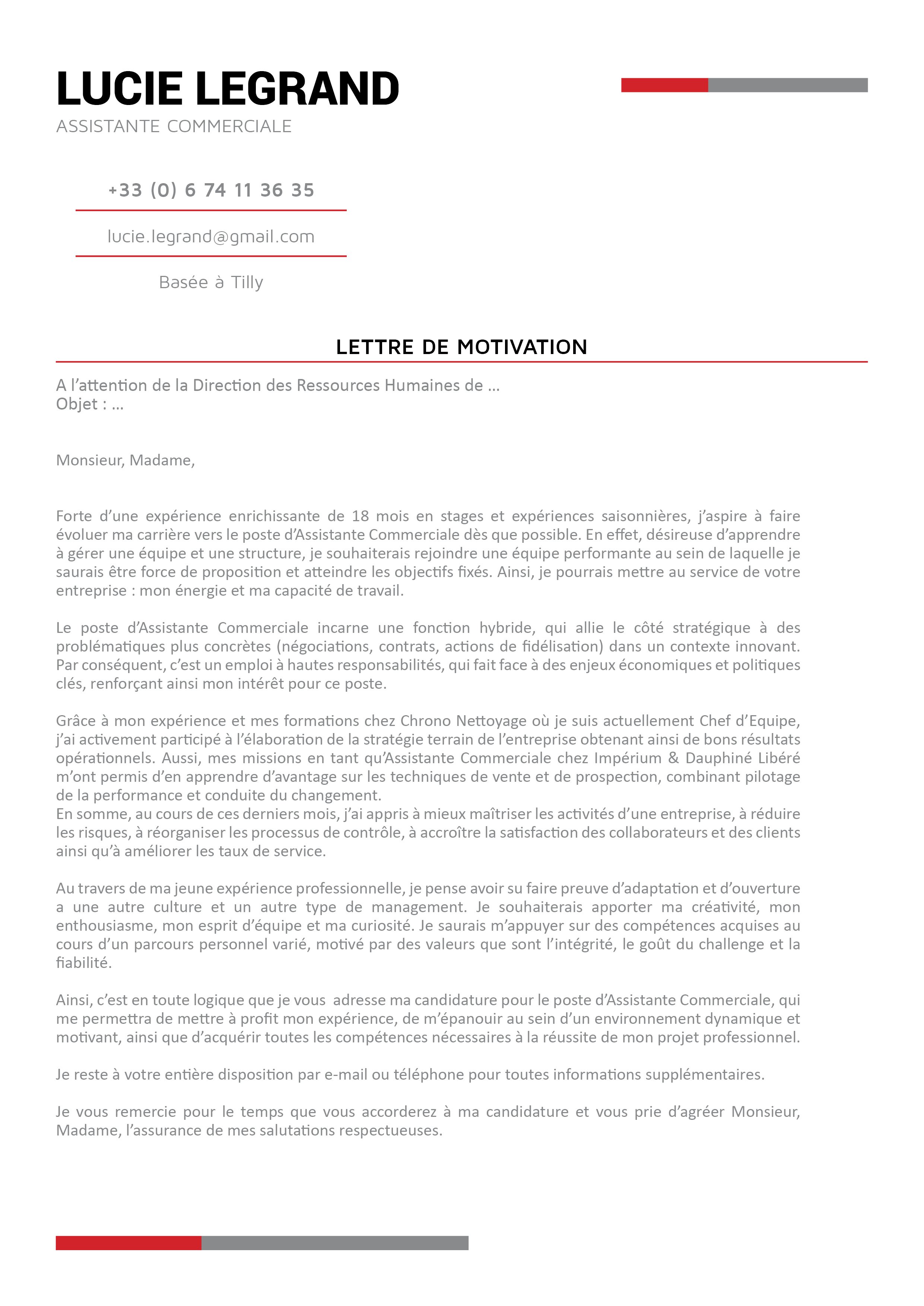 Exemple De Lettre De Motivation Originale